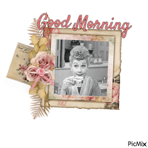 Good Morning Lucille Ball - Free animated GIF