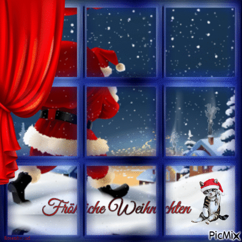 Fröhliche Weihnachten - Free animated GIF