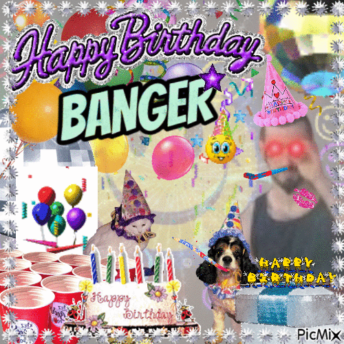 HAPYP BNIURTHDAY BANGER!!!!! - Darmowy animowany GIF