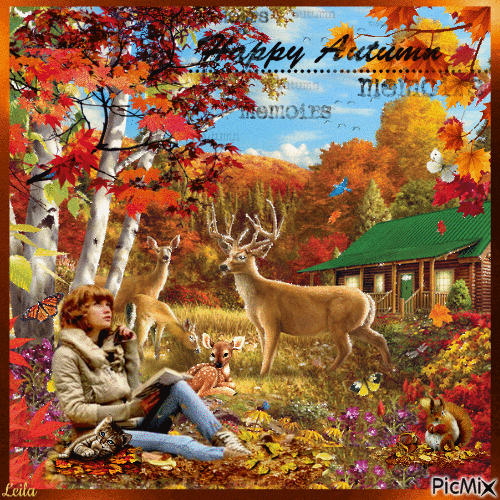 Happy Autumn memoirs - Бесплатный анимированный гифка