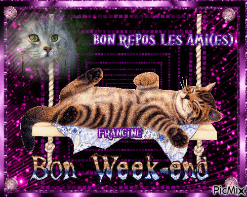 Bon week-end les ami(es)...♥♥♥ - Darmowy animowany GIF