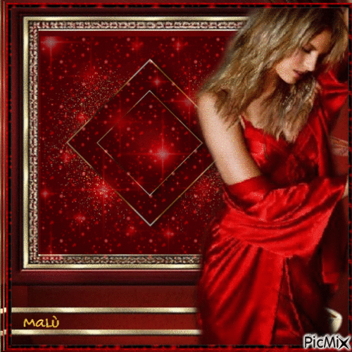 Woman in red - Gratis geanimeerde GIF