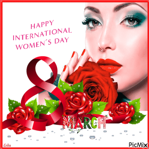 8. March. Happy International Womens Day - Free animated GIF - PicMix