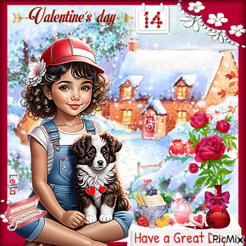 14. February. Valentine Greetings 8 - Free animated GIF