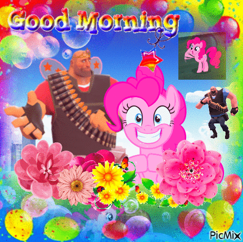 GOODMORNING FROM HEAVY AND PINKY - GIF animé gratuit
