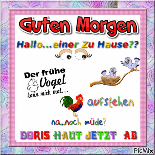 guten Morgen - Bezmaksas animēts GIF
