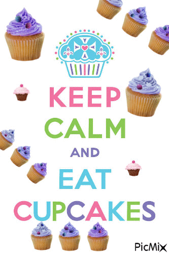 keep calm and eat cupcakes - GIF animé gratuit
