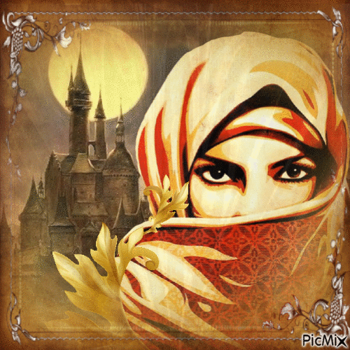 muslim woman - Animovaný GIF zadarmo