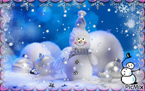 Bonhomme de neige - Free animated GIF