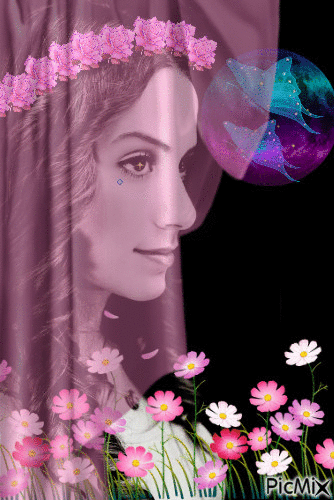 Flower Lady - Bezmaksas animēts GIF