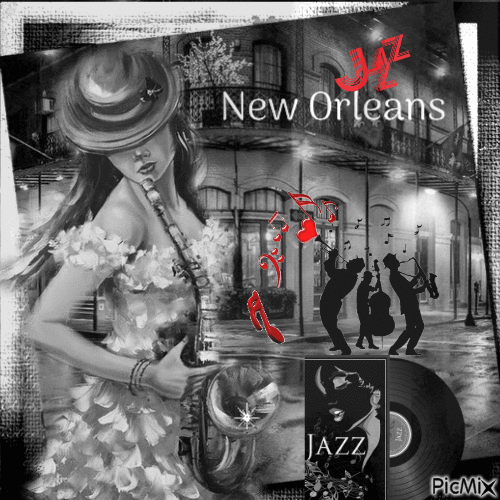 Straßen von New Orleans - GIF animado grátis
