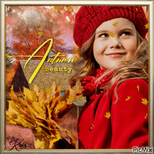 Enfant en automne - Δωρεάν κινούμενο GIF