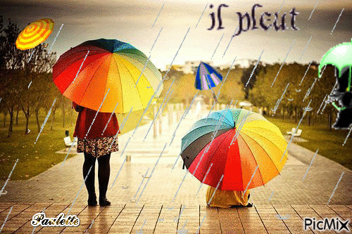 il pleut - Ingyenes animált GIF