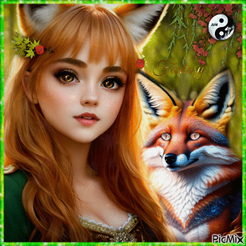 Fox fantasy - GIF animé gratuit