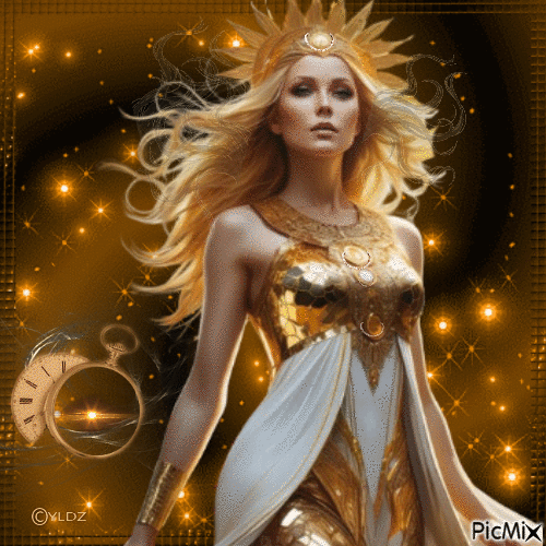 gold woman - Free animated GIF