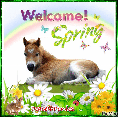 Welcome Spring - GIF animasi gratis