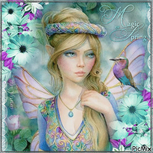 Spring fairy - GIF animé gratuit