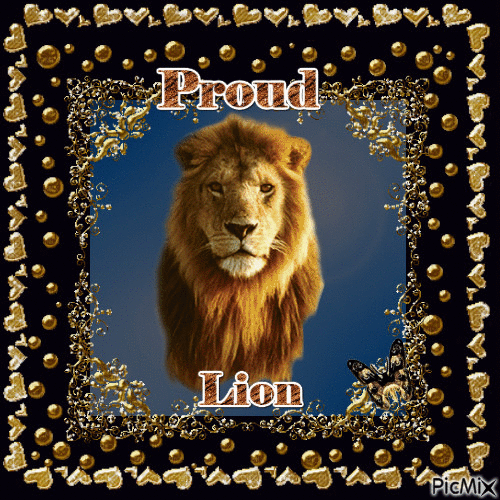 Proud Lion - GIF animé gratuit