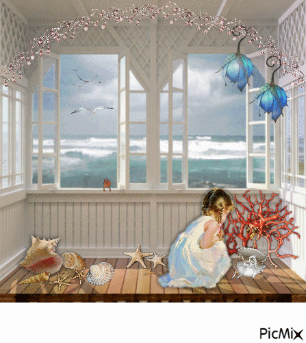 House by the Seaside - Gratis animerad GIF