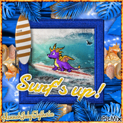 ♠Spyro - Surf's Up!♠ - Бесплатный анимированный гифка
