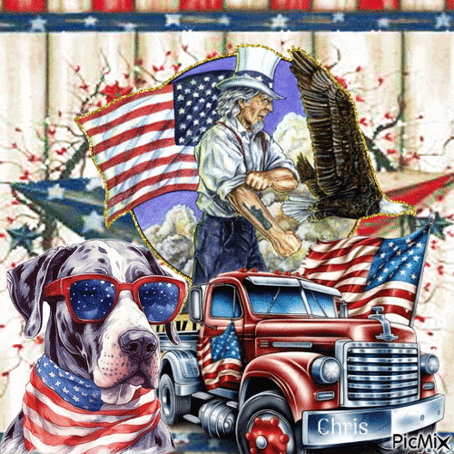 Patriote américain - Animovaný GIF zadarmo