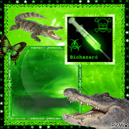 biohazard crocodile - Free animated GIF