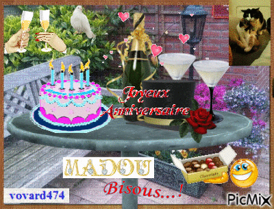 Joyeux Anniversaire Madou_JO - GIF animate gratis