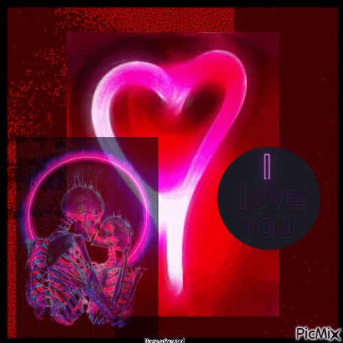 Neon Love - GIF animasi gratis