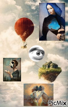 Collage en el aire - Gratis animeret GIF