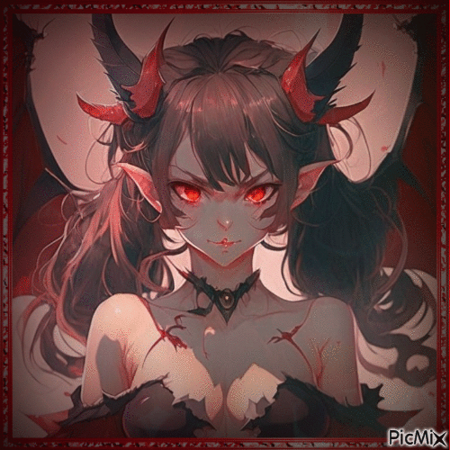 anime devil girl - Zdarma animovaný GIF