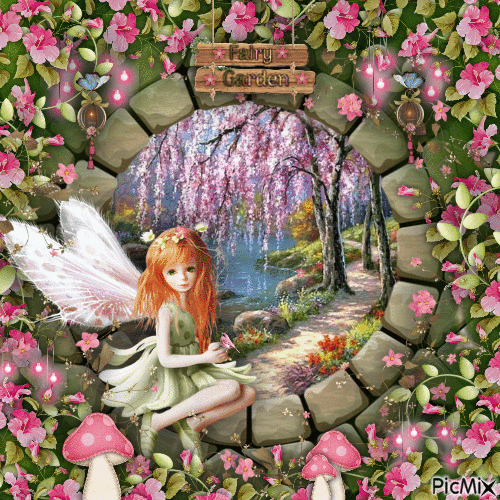 Fairy w Garden-RM-05-11-23 - GIF animé gratuit