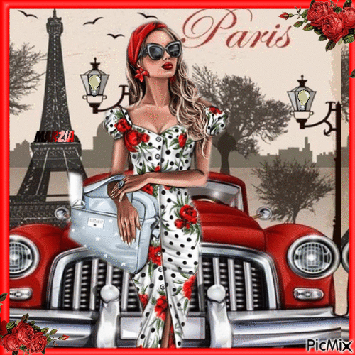 MARZIA - FEMME A PARIS - GIF animé gratuit