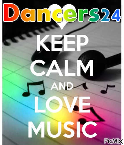 Dancers24 Keep calm And Love Music - 免费PNG