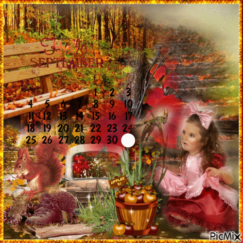 my fantasy autumn calendar - Gratis animeret GIF