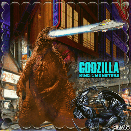Godzilla - Animovaný GIF zadarmo