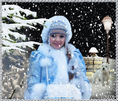 HD enfant dans la neige - Gratis animerad GIF