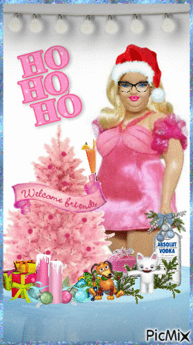 pink christmas :) - Бесплатный анимированный гифка