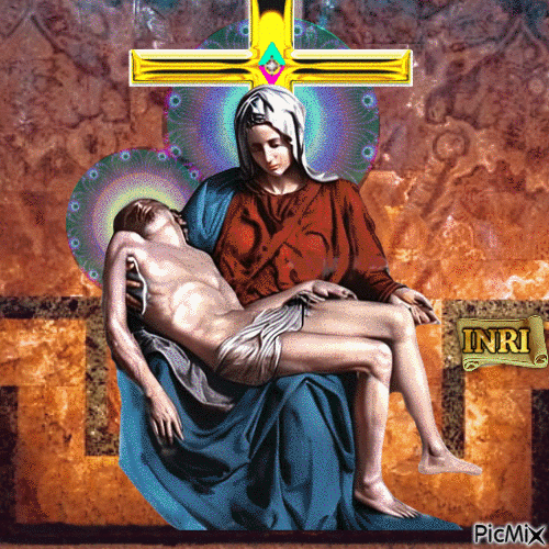 Gesù - Pietà ( by Michelangelo) - GIF animasi gratis