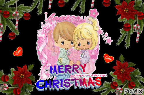 merry christmas love - GIF animate gratis