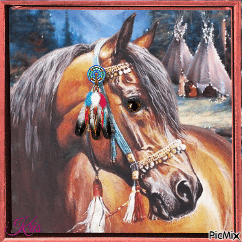 Poney Indien d'Amérique - Besplatni animirani GIF