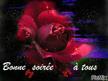 soiree rose - GIF animé gratuit