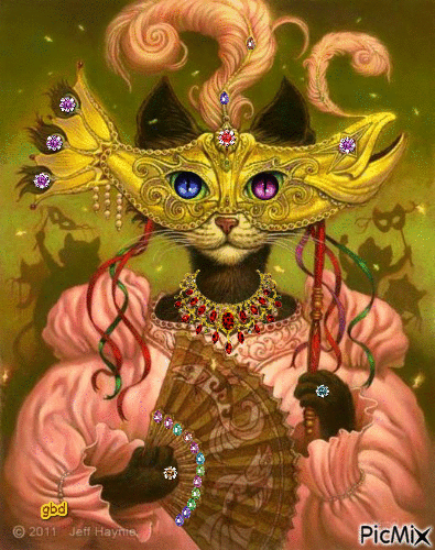 Cat Masquerade - Бесплатный анимированный гифка