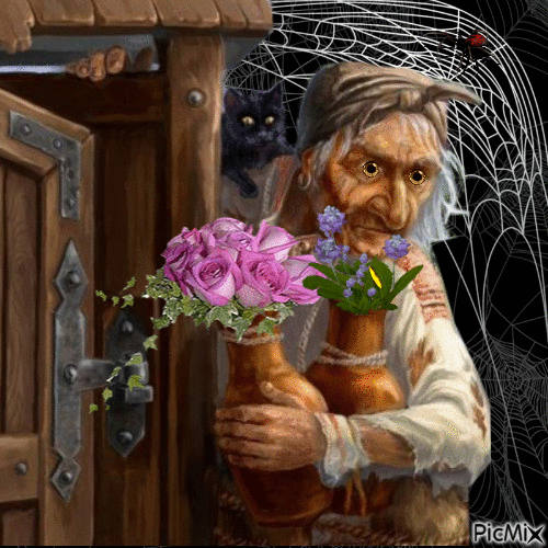 hodná čarodějnice - Bezmaksas animēts GIF