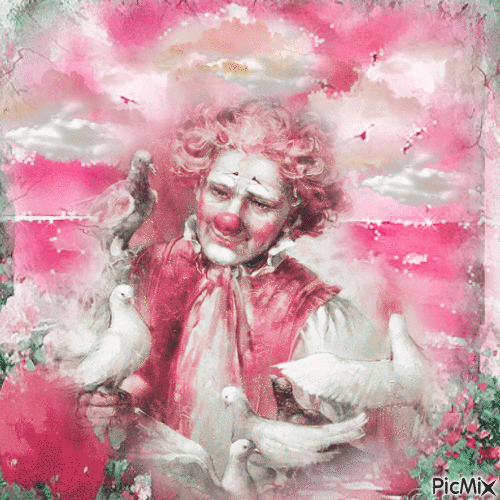 clown pastel - GIF animado gratis