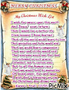 My Christmas Wish List - Nemokamas animacinis gif