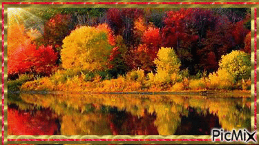 Lake In The Autumn! - Бесплатный анимированный гифка