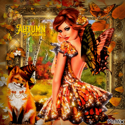 autumn fairy - 免费动画 GIF