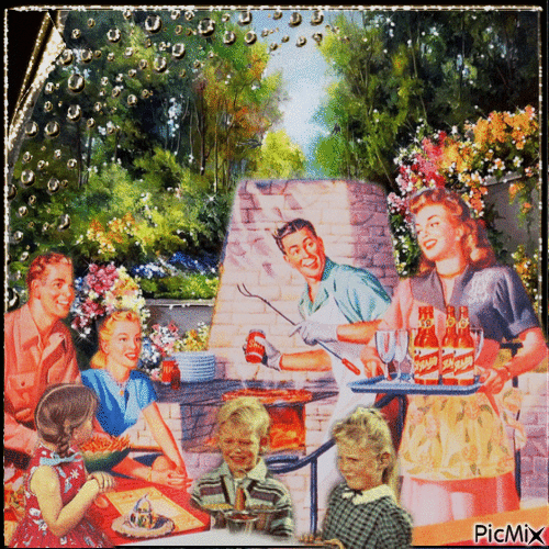 Familiengrill - Jahrgang - Free animated GIF