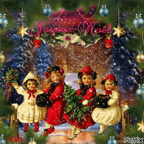 Joyeux Noël à tous...Merry Christmas to everyone - Gratis animerad GIF