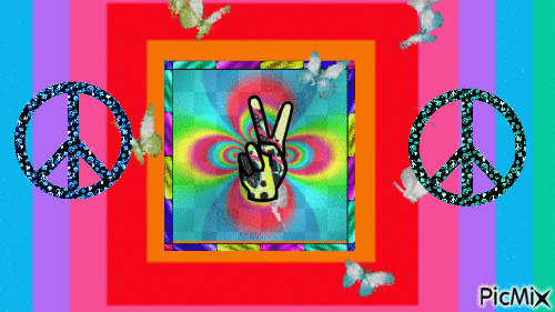 Trippy Peace - Darmowy animowany GIF